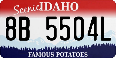 ID license plate 8B5504L