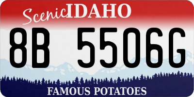ID license plate 8B5506G