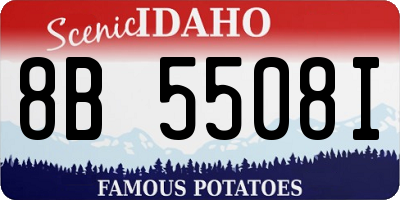 ID license plate 8B5508I
