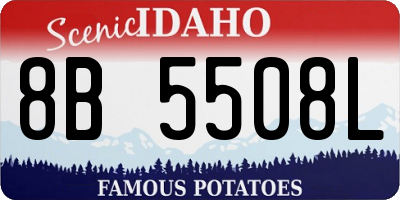 ID license plate 8B5508L