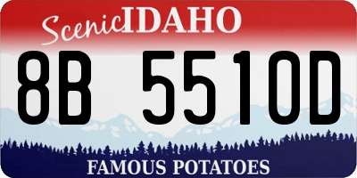 ID license plate 8B5510D