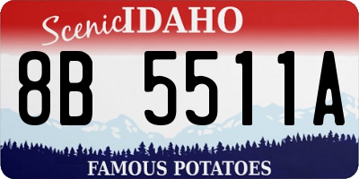 ID license plate 8B5511A