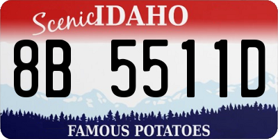 ID license plate 8B5511D