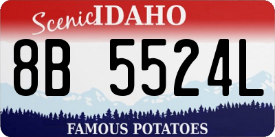 ID license plate 8B5524L