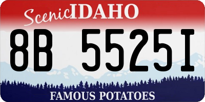 ID license plate 8B5525I