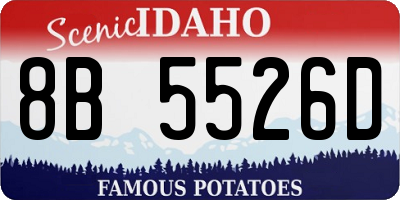 ID license plate 8B5526D