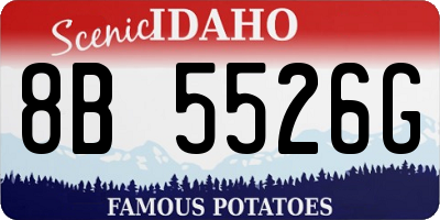 ID license plate 8B5526G