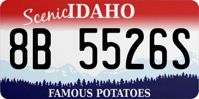 ID license plate 8B5526S