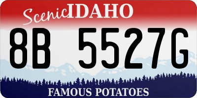 ID license plate 8B5527G