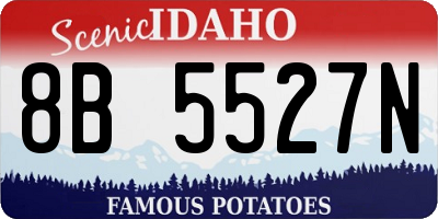 ID license plate 8B5527N