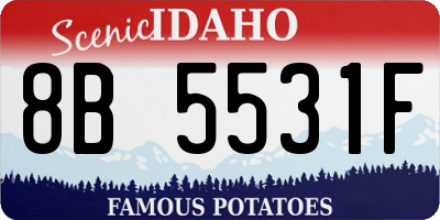 ID license plate 8B5531F