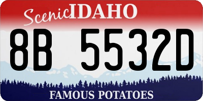 ID license plate 8B5532D