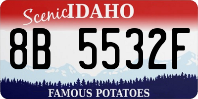 ID license plate 8B5532F