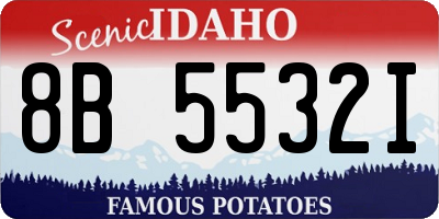 ID license plate 8B5532I