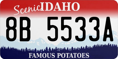 ID license plate 8B5533A