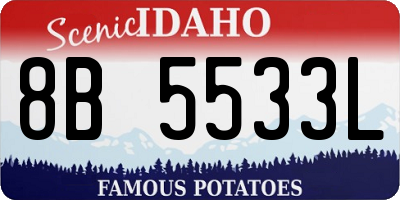 ID license plate 8B5533L