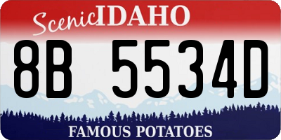 ID license plate 8B5534D
