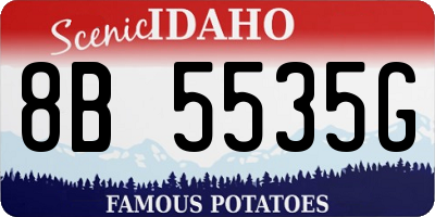 ID license plate 8B5535G