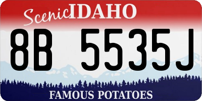 ID license plate 8B5535J