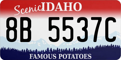 ID license plate 8B5537C