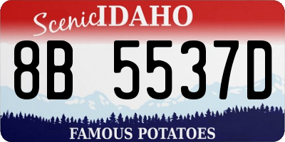 ID license plate 8B5537D