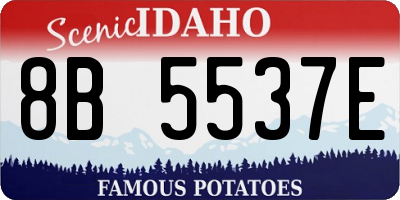 ID license plate 8B5537E