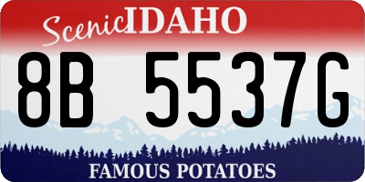 ID license plate 8B5537G