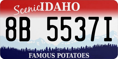 ID license plate 8B5537I