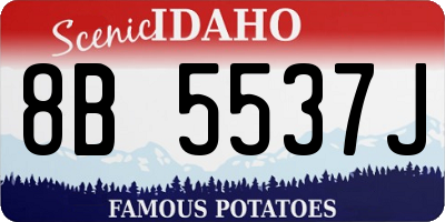 ID license plate 8B5537J