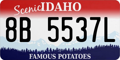 ID license plate 8B5537L