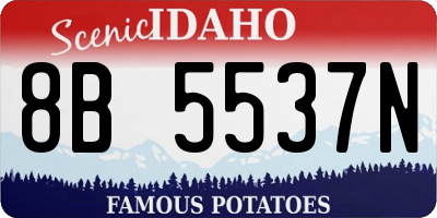 ID license plate 8B5537N