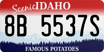 ID license plate 8B5537S