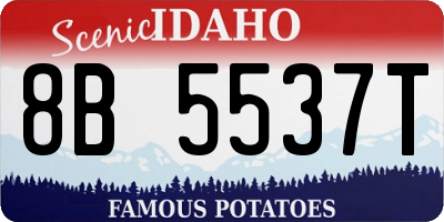 ID license plate 8B5537T