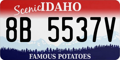 ID license plate 8B5537V