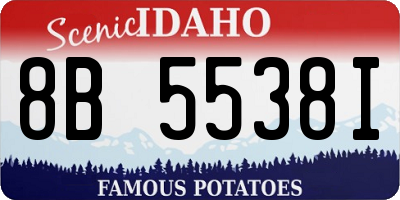 ID license plate 8B5538I