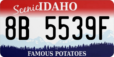 ID license plate 8B5539F