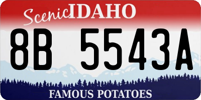 ID license plate 8B5543A