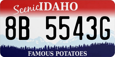 ID license plate 8B5543G