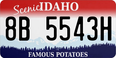ID license plate 8B5543H