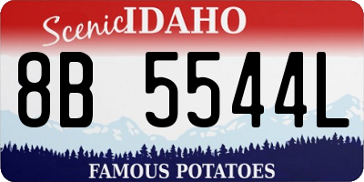 ID license plate 8B5544L