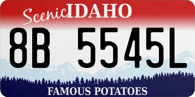 ID license plate 8B5545L