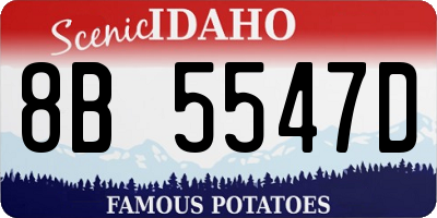 ID license plate 8B5547D