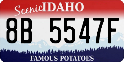 ID license plate 8B5547F