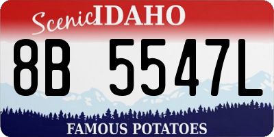 ID license plate 8B5547L