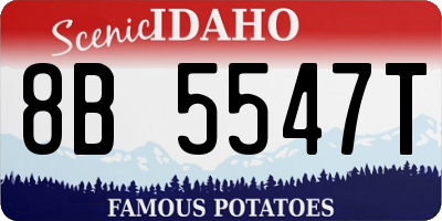 ID license plate 8B5547T