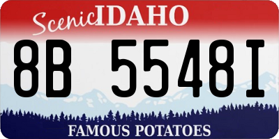 ID license plate 8B5548I