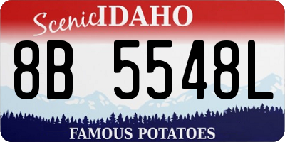 ID license plate 8B5548L