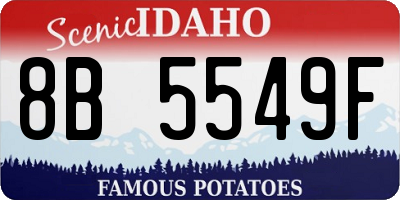 ID license plate 8B5549F