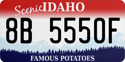 ID license plate 8B5550F