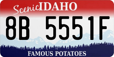 ID license plate 8B5551F